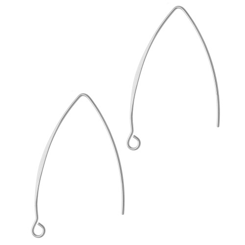 Ganchos para pendientes para decorar, 43 mm - Acero inoxidable 304 x 2