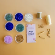 Mis joyas DIY - Kit de pulsera Miyuki para tejer con cuentas tubulares - Azul