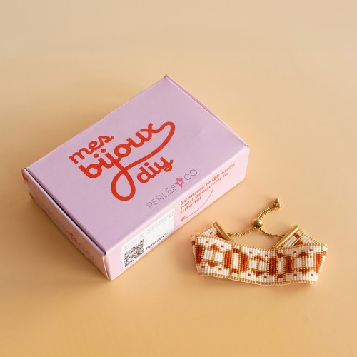 Mis joyas DIY - Kit de pulsera Miyuki para tejer con cuentas tubulares blancas