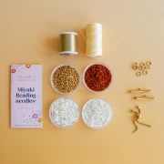 Mis joyas DIY - Kit de pulsera Miyuki para tejer con cuentas tubulares blancas