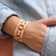Mis joyas DIY - Kit de pulsera Miyuki para tejer con cuentas tubulares blancas