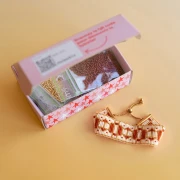 Mis joyas DIY - Kit de pulsera Miyuki para tejer con cuentas tubulares blancas