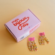 Mis joyas DIY - Kit de pendientes con flecos en técnica peyote (par)|raw }}