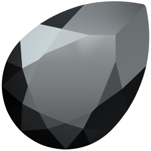 Cabujón Swarovski 4320 6 x 4 mm - Jet Hematite x1