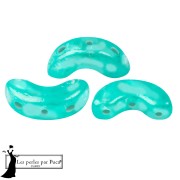 Opaque White - Cuentas de cristal Arcos® de Puca® 5 x 10 mm - Mishmash Emerald x 10 g Cuentas de cristal Arcos® de Puca® 5 x 10 mm - Mishmash Emerald x 10 g
