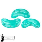 Cuentas de cristal Arcos® de Puca® 5 x 10 mm - Mishmash Emerald x 10 g