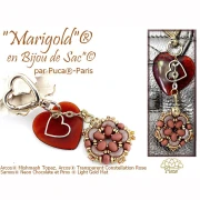 Cuentas de cristal Arcos® de Puca® 5 x 10 mm - Mishmash Green x 10 g