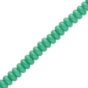 Verde - Cuentas arandalas Heishi de cristal, 6 x 3 mm - Verde, 38 cm Cuentas arandalas Heishi de cristal, 6 x 3 mm - Verde, 38 cm