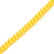 Naranja Amarillo - Cuentas arandalas Heishi de cristal, 6 x 3 mm - Amarillo oscuro, 38 cm Cuentas arandalas Heishi de cristal, 6 x 3 mm - Amarillo oscuro, 38 cm