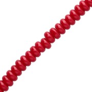 Rojo oscuro - Cuentas arandalas Heishi de cristal, 6 x 3 mm - Rojo oscuro, 38 cm Cuentas arandalas Heishi de cristal, 6 x 3 mm - Rojo oscuro, 38 cm