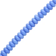 Cuentas arandalas Heishi de cristal, 6 x 3 mm - Azul, 38 cm