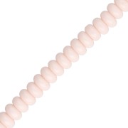 Nude - Cuentas arandalas Heishi de cristal, 6 x 3 mm - Color nude, 38 cm Cuentas arandalas Heishi de cristal, 6 x 3 mm - Color nude, 38 cm