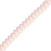 Cuentas arandalas Heishi de cristal, 6 x 3 mm - Color nude, 38 cm