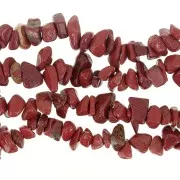 Perles chips 8 - 11 mm en pierre gemme  - Jaspe Rouge x80cm