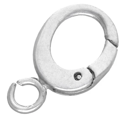 Cierre mosquetón ovalado de 11 x 6 mm - Plata 925 x 1