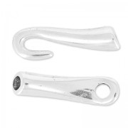 Cierre gancho para cordón 2 mm Chapado Plateado envejecido x1|raw }}