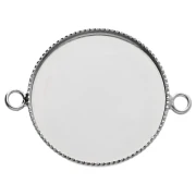 Entrepieza engastada para cabujón de base plana de 20 mm - Plateado x1