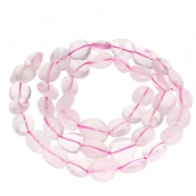 Cuentas tipo nugget de 8 a 11 mm de piedra preciosa — Cuarzo rosa x 40 cm