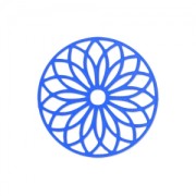 Entrepieza teñida laser cut rosetón 24 mm Azul Oscuro x1|raw }}