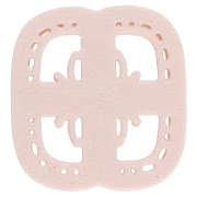 Cortapastas cuadrado de 30 x 28 mm - con motivo floral - de polímero biodegradable - Beige x1