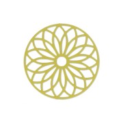 Entrepieza teñida laser cut rosetón  24 mm Light Olivine x1|raw }}