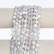 Cuenta de agua dulce con forma irregular de 10 mm - Blanca x1