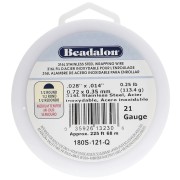 Hilo semirredondo de 0,72 mm - Acero inoxidable 316L x68m