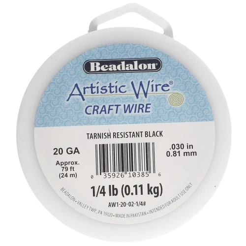 Hilo de cobre Artistic Wire de 0,81 mm - Negro antioxido x24m