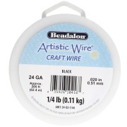 Hilo de cobre Artistic Wire de 0,51 mm - Negro, resistente al deslustre x62.4m