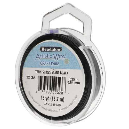 Hilo de cobre Artistic Wire de 0,64 mm - Negro antioxido x13.7m