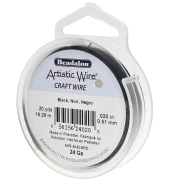 Hilo de cobre Artistic Wire de 0,51 mm - Negro, resistente al deslustre x18.2m