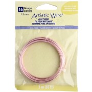 Hilo de cobre Artistic Wire de 1,3 mm, chapado en plata dorada y rosa, resistente al deslustre x3.1m