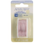 Alambre de cobre Artistic Wire de 1 mm, chapado en plata dorada y rosa, resistente al deslustre x3.6m