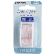 Hilo de cobre Artistic Wire de 0,64 mm, chapado en plata dorada y rosa, resistente al deslustre x7.3m