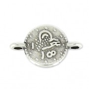 Separadors symboles 2 anneaux 12x7mm Chapado Plateado envejecido x4|raw }}