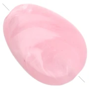 Cuentas planas irregulares de acrílico, de 18 x 13 mm - Rosa claro veteado x10