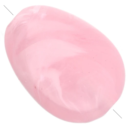 Cuentas planas irregulares de acrílico, de 18 x 13 mm - Rosa claro veteado x10