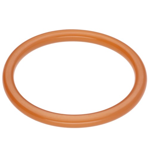 Pulsera brazalete rígida fina de 65 mm de resina translúcida - Albaricoque veteado x1