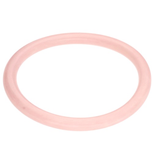 Pulsera brazalete fina de 65 mm de resina translúcida - Rosa claro veteado x1