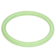 Pulsera brazalete rígida fina de 65 mm de resina transparente - Verde claro veteado x1