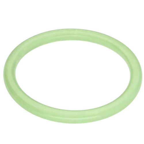 Pulsera brazalete rígida fina de 65 mm de resina transparente - Verde claro veteado x1