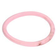 Pulsera brazalete rígida fina de 65 mm de resina opaca - Rosa - Marmolada en marrón x1