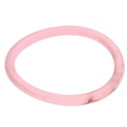 Pulsera brazalete rígida fina de 65 mm de resina opaca - Rosa - Marmolada en marrón x1