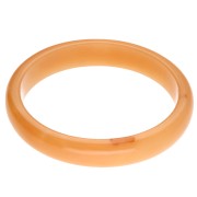 Pulsera brazalete de 64 mm de resina translúcida - Naranja claro veteado x1