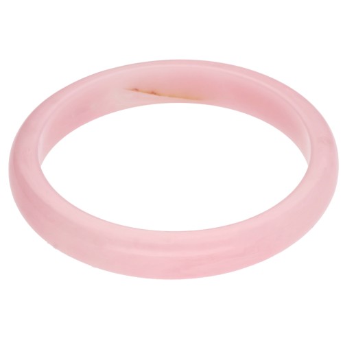 Pulsera brazalete de 64 mm de resina translúcida - Rosa claro veteado x1