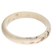 Beige - Pulsera brazalete de 64 mm de resina opaca - Beige - Efecto marmolado marrón x1 Pulsera brazalete de 64 mm de resina opaca - Beige - Efecto marmolado marrón x1