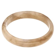 Pulsera brazalete de 64 mm de resina translúcida - Marrón claro veteado x1