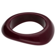 Pulsera brazalete gruesa e irregular de 64 mm de resina opaca - Color vino x1
