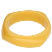 Tournesol - Pulsera brazalete cuadrada irregular de 65 mm de resina translúcida - Girasol veteado x1 Pulsera brazalete cuadrada irregular de 65 mm de resina translúcida - Girasol veteado x1