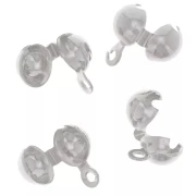 Tapas para nudos de 6 mm - Plateadas x10
